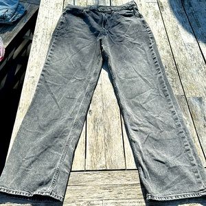 GAP loose fit high rise washed grey jeans